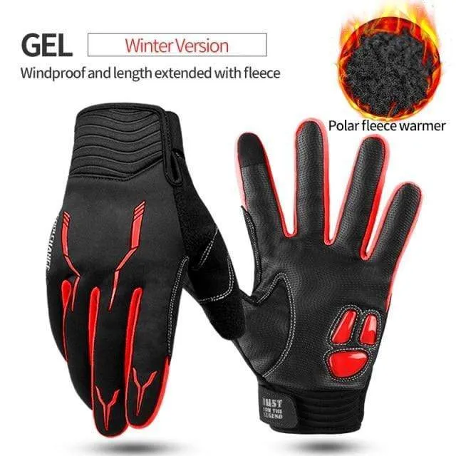 10 Farben Winter Damen Herren Fahrradhandschuhe Vollfinger mit GEL-Pad stoßfest MTB Mountainbike Fahrradhandschuhe