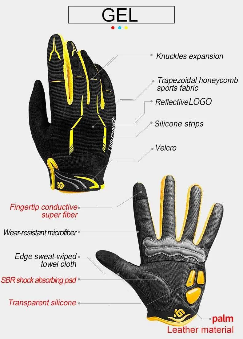 10 Farben Winter Damen Herren Fahrradhandschuhe Vollfinger mit GEL-Pad stoßfest MTB Mountainbike Fahrradhandschuhe