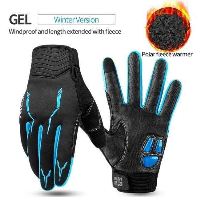 10 Farben Winter Damen Herren Fahrradhandschuhe Vollfinger mit GEL-Pad stoßfest MTB Mountainbike Fahrradhandschuhe