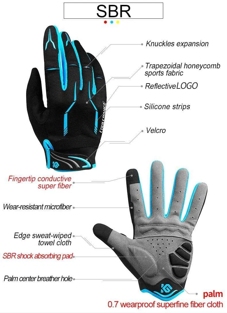 10 Farben Winter Damen Herren Fahrradhandschuhe Vollfinger mit GEL-Pad stoßfest MTB Mountainbike Fahrradhandschuhe