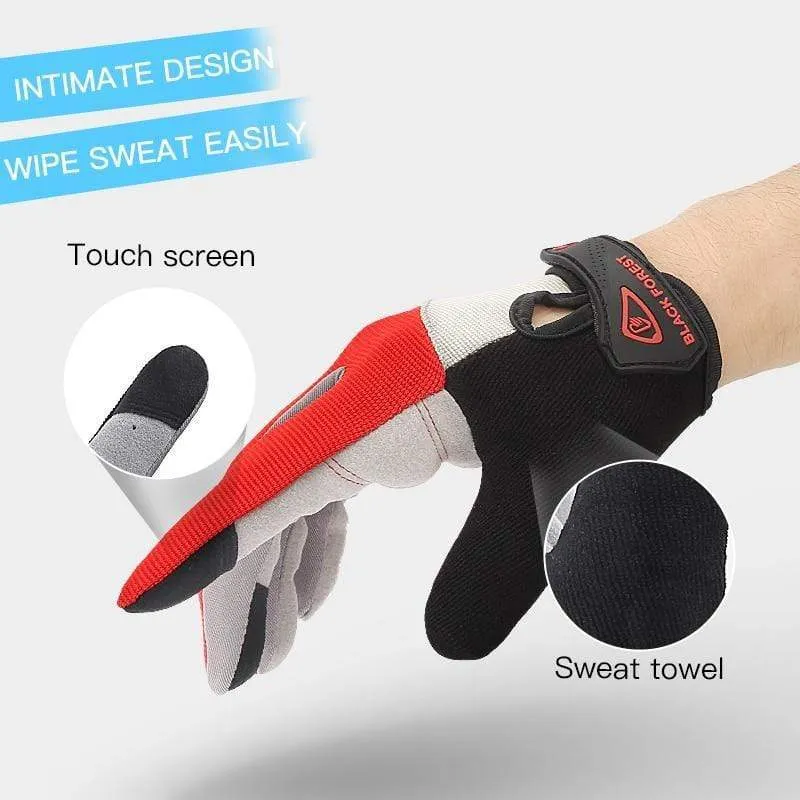 Outdoor Herren Vollfinger Fahrradhandschuhe Guantes Ciclismo Rennrad Mountainbike MTB Handschuhe Lange Finger Fahrradhandschuhe ML XL