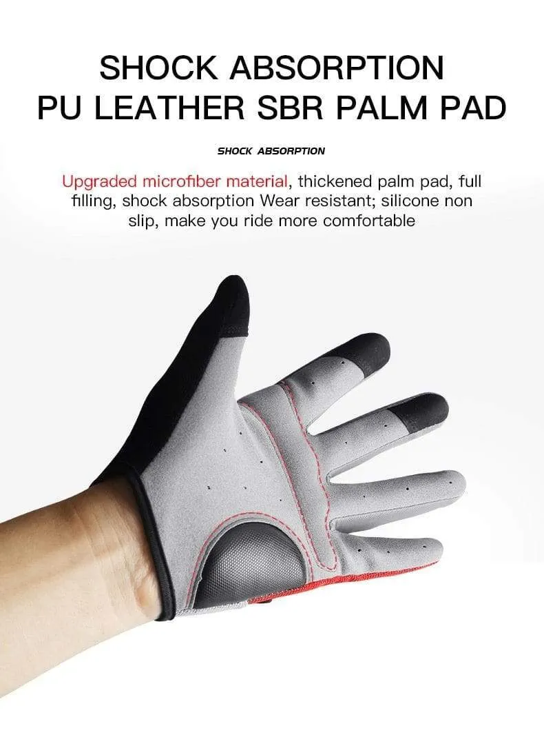 Outdoor Herren Vollfinger Fahrradhandschuhe Guantes Ciclismo Rennrad Mountainbike MTB Handschuhe Lange Finger Fahrradhandschuhe ML XL