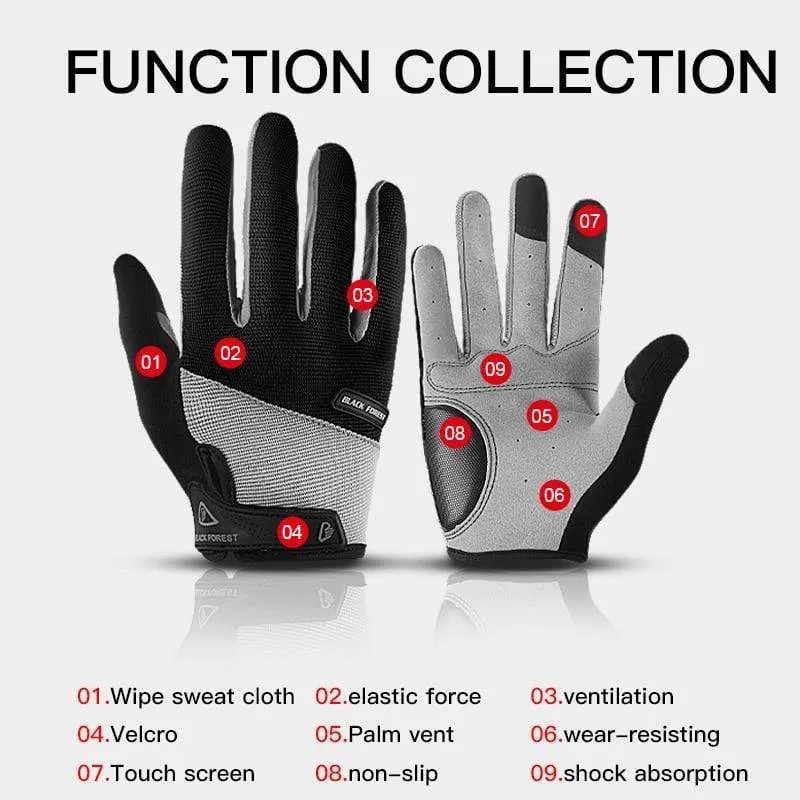 Outdoor Herren Vollfinger Fahrradhandschuhe Guantes Ciclismo Rennrad Mountainbike MTB Handschuhe Lange Finger Fahrradhandschuhe ML XL