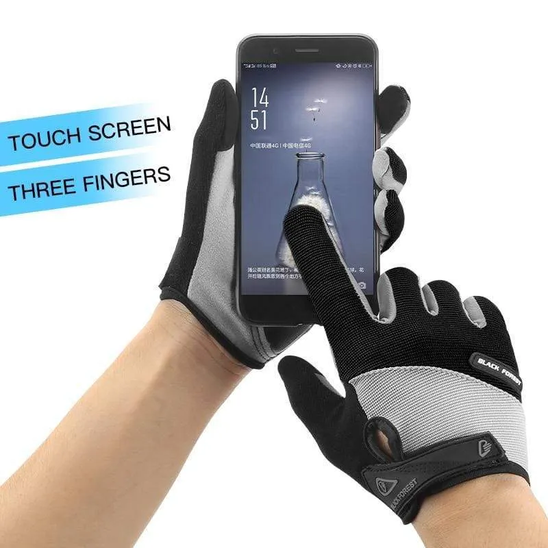 Outdoor Herren Vollfinger Fahrradhandschuhe Guantes Ciclismo Rennrad Mountainbike MTB Handschuhe Lange Finger Fahrradhandschuhe ML XL