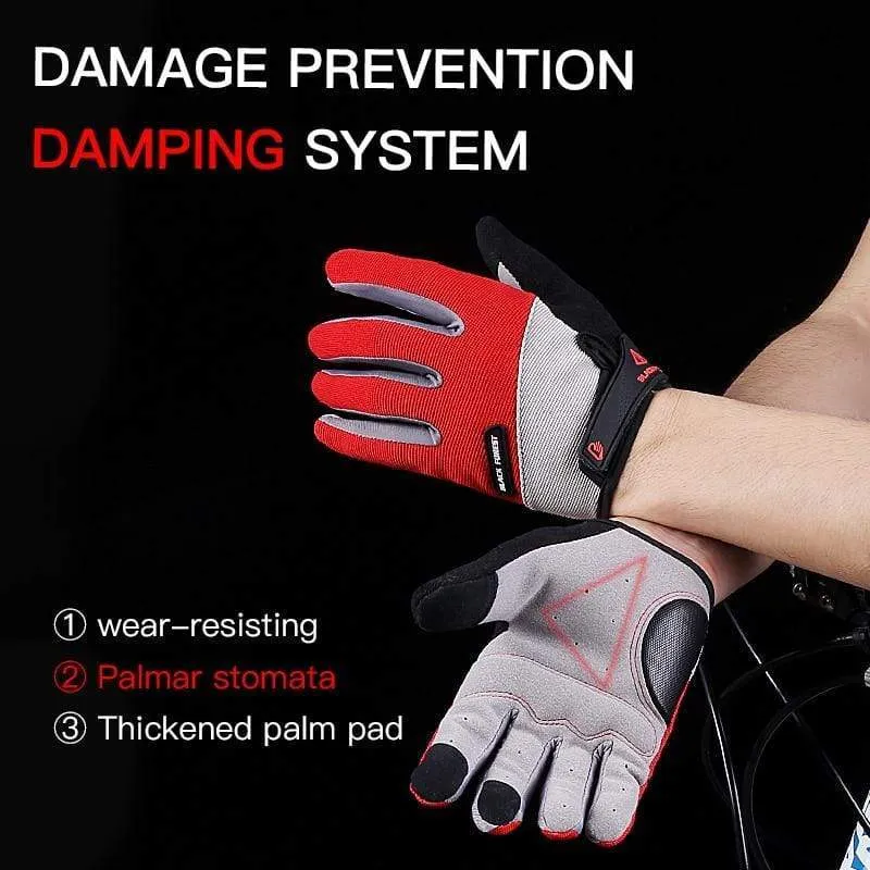 Outdoor Herren Vollfinger Fahrradhandschuhe Guantes Ciclismo Rennrad Mountainbike MTB Handschuhe Lange Finger Fahrradhandschuhe ML XL