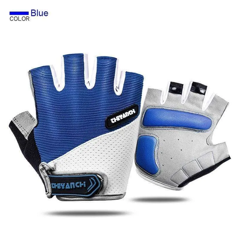 Atmungsaktive Halbfinger-Fahrradhandschuhe mit Anti-Rutsch-Pad, Motorrad-MTB-Rennradhandschuhe, Herren- und Damen-Sport-Fahrradhandschuhe