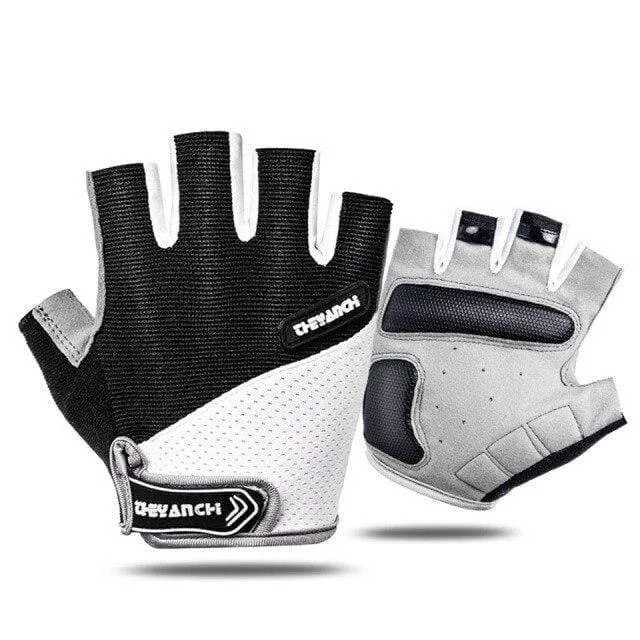 Atmungsaktive Halbfinger-Fahrradhandschuhe mit Anti-Rutsch-Pad, Motorrad-MTB-Rennradhandschuhe, Herren- und Damen-Sport-Fahrradhandschuhe