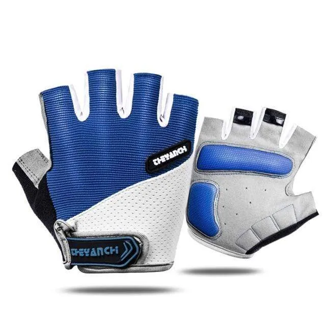 Atmungsaktive Halbfinger-Fahrradhandschuhe mit Anti-Rutsch-Pad, Motorrad-MTB-Rennradhandschuhe, Herren- und Damen-Sport-Fahrradhandschuhe