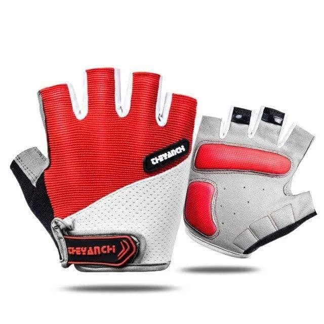 Atmungsaktive Halbfinger-Fahrradhandschuhe mit Anti-Rutsch-Pad, Motorrad-MTB-Rennradhandschuhe, Herren- und Damen-Sport-Fahrradhandschuhe