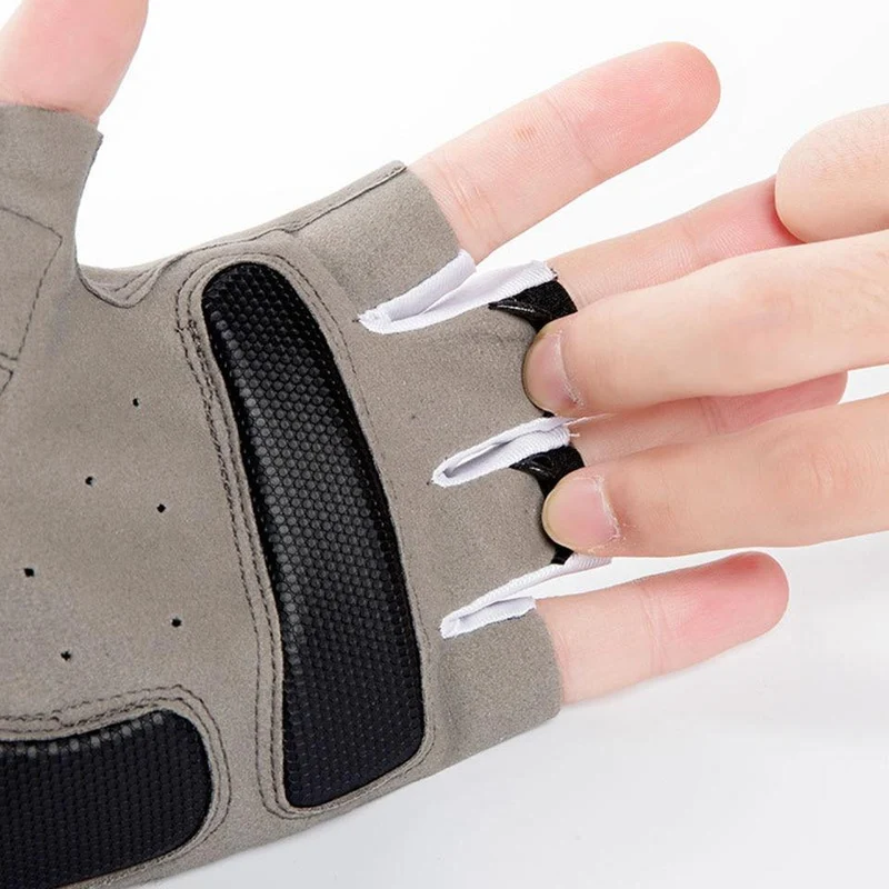 Atmungsaktive Halbfinger-Fahrradhandschuhe mit Anti-Rutsch-Pad, Motorrad-MTB-Rennradhandschuhe, Herren- und Damen-Sport-Fahrradhandschuhe