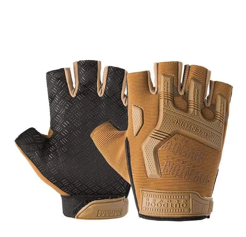 Taktische Handschuhe Camouflage Military Handschuhe Für Fitness Gym Männlichen Gleitschutz Motorrad Männer Frauen Moto Halbe Finger Handschuhe