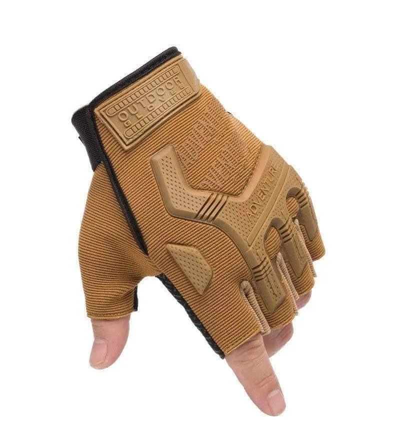 Taktische Handschuhe Camouflage Military Handschuhe Für Fitness Gym Männlichen Gleitschutz Motorrad Männer Frauen Moto Halbe Finger Handschuhe