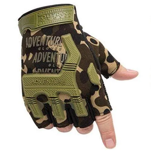Taktische Handschuhe Camouflage Military Handschuhe Für Fitness Gym Männlichen Gleitschutz Motorrad Männer Frauen Moto Halbe Finger Handschuhe