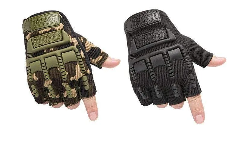 Taktische Handschuhe Camouflage Military Handschuhe Für Fitness Gym Männlichen Gleitschutz Motorrad Männer Frauen Moto Halbe Finger Handschuhe
