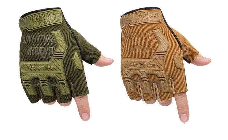 Taktische Handschuhe Camouflage Military Handschuhe Für Fitness Gym Männlichen Gleitschutz Motorrad Männer Frauen Moto Halbe Finger Handschuhe