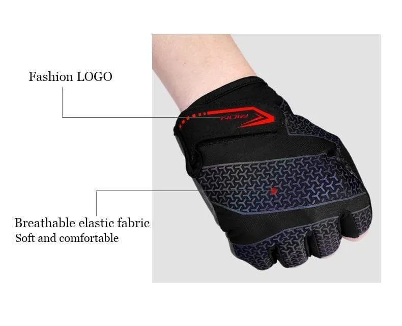 Männer Stoßfest Gel Pad Radfahren Handschuh Halb Finger Sport Handschuhe Sommer Fahrrad Gym Fitness Handschuhe Anti-slip MTB fahrrad Handschuhe