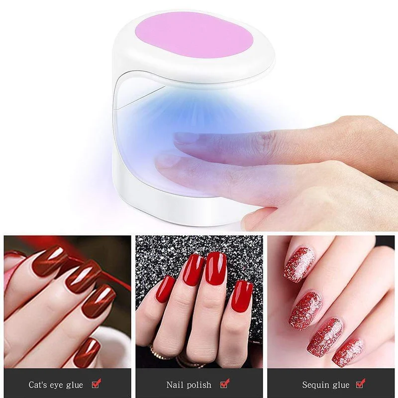 16W Mini Nageltrockner UV LED Lampe Nagelgel Maniküre Maschine Einzelfinger USB Anschluss Nail Art Werkzeug Gel Polnisch Mode
