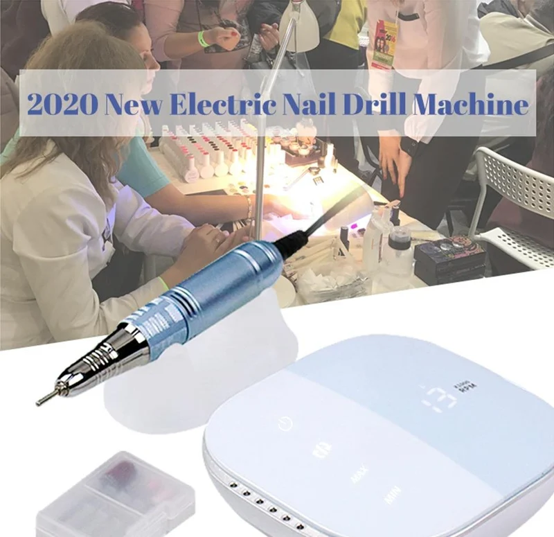 35000 U/min Nail Art Bohrer Gel Elektrischer Nagelbohrer 35 W Nagelpolierer mit Set Nagelbohrer Maniküre Maschine Nagelstudio Werkzeuge