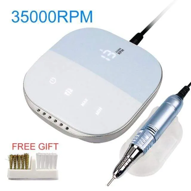 35000 U/min Nail Art Bohrer Gel Elektrischer Nagelbohrer 35 W Nagelpolierer mit Set Nagelbohrer Maniküre Maschine Nagelstudio Werkzeuge