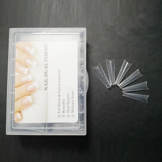 Duale Nagelformen, French False Tips Builder, Poly UV-Nagelgel-System, Acryl-Nagelkunst-Dekorationen, lange vollständige Abdeckung, einfache Werkzeuge