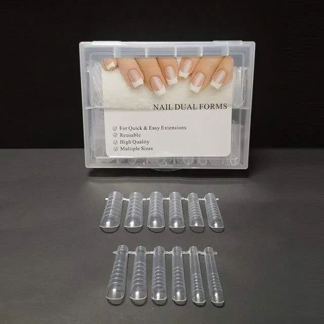Duale Nagelformen, French False Tips Builder, Poly UV-Nagelgel-System, Acryl-Nagelkunst-Dekorationen, lange vollständige Abdeckung, einfache Werkzeuge