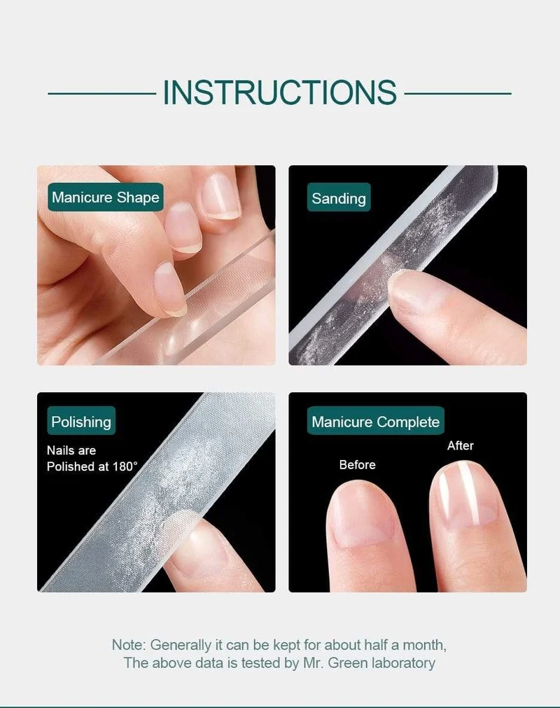 Nagelfeile, Schleifpufferblock, Pediküre, Polieren, Maniküre, Glasnägel, professionelle Nailart-Pediküre-Werkzeuge für Frauen