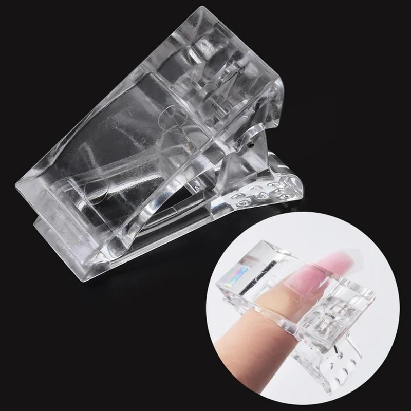 5 Stücke Nagel Tipps Clip Schnell Gebäude Poly UV Builder Gel Assistent Werkzeug DIY Maniküre Kunststoff Verlängerung Klemme