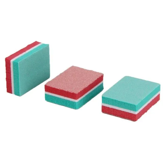 500 Teile/los Mini Nagel Datei 100/180 Einweg Nagel Puffer Block Großhandel Bunte Kleine Maniküre Werkzeuge Datei Zubehör