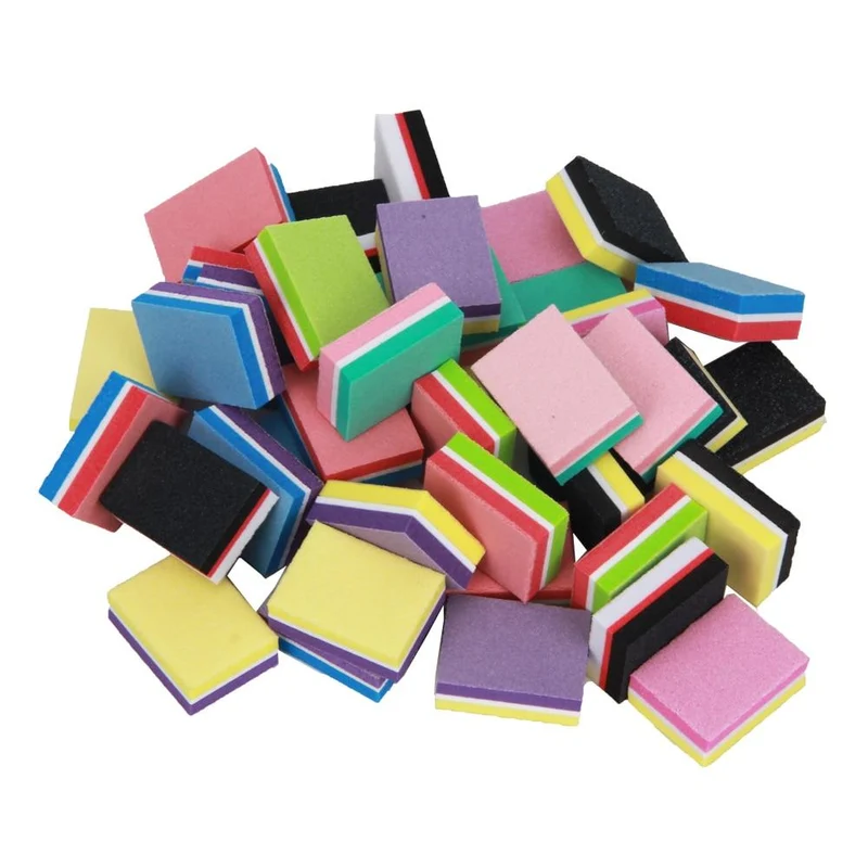 500 Teile/los Mini Nagel Datei 100/180 Einweg Nagel Puffer Block Großhandel Bunte Kleine Maniküre Werkzeuge Datei Zubehör