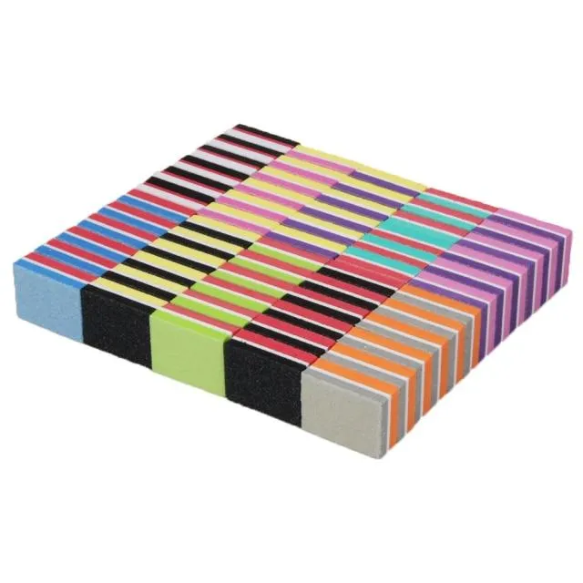500 Teile/los Mini Nagel Datei 100/180 Einweg Nagel Puffer Block Großhandel Bunte Kleine Maniküre Werkzeuge Datei Zubehör