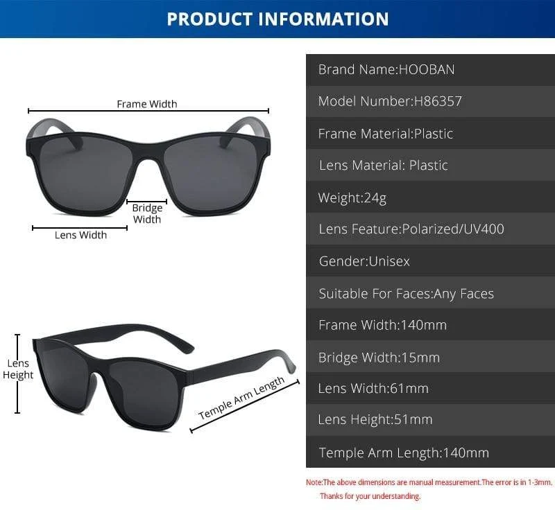 Quadratische polarisierte Sonnenbrille Männer Frauen Fashion Square männliche Sonnenbrille Marke Design einteilige Linse Brille UV400