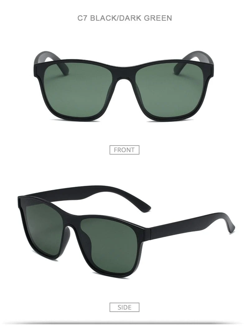 Quadratische polarisierte Sonnenbrille Männer Frauen Fashion Square männliche Sonnenbrille Marke Design einteilige Linse Brille UV400