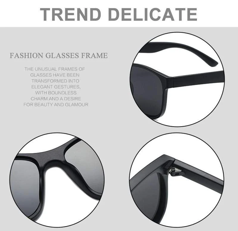 Quadratische polarisierte Sonnenbrille Männer Frauen Fashion Square männliche Sonnenbrille Marke Design einteilige Linse Brille UV400