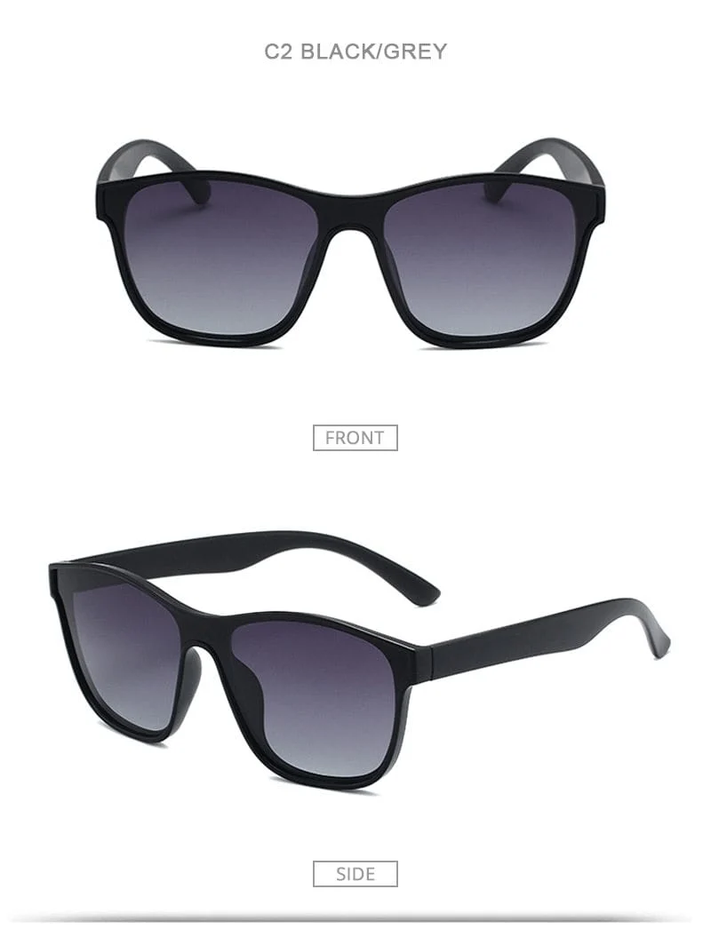 Quadratische polarisierte Sonnenbrille Männer Frauen Fashion Square männliche Sonnenbrille Marke Design einteilige Linse Brille UV400