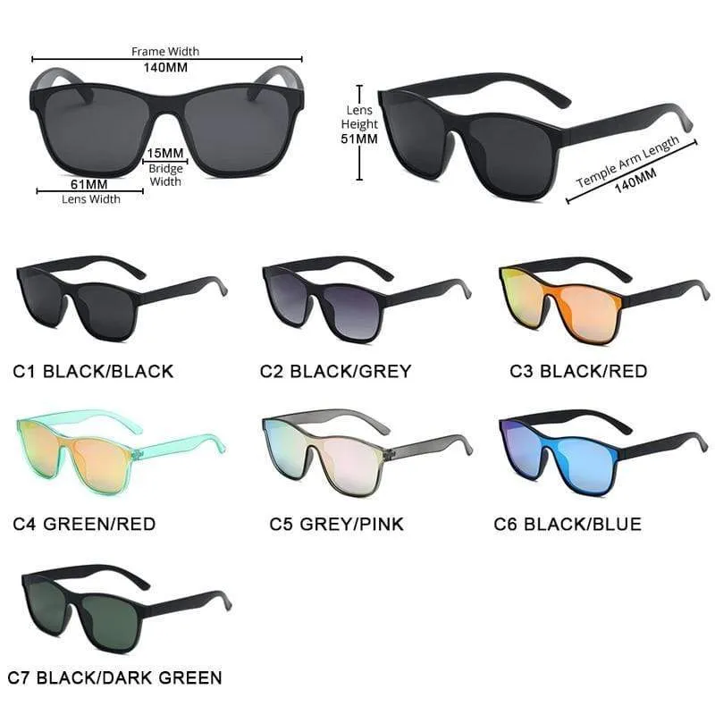 Quadratische polarisierte Sonnenbrille Männer Frauen Fashion Square männliche Sonnenbrille Marke Design einteilige Linse Brille UV400