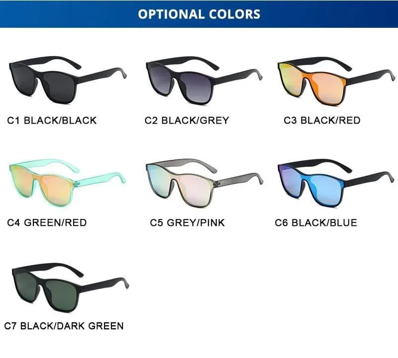 Quadratische polarisierte Sonnenbrille Männer Frauen Fashion Square männliche Sonnenbrille Marke Design einteilige Linse Brille UV400