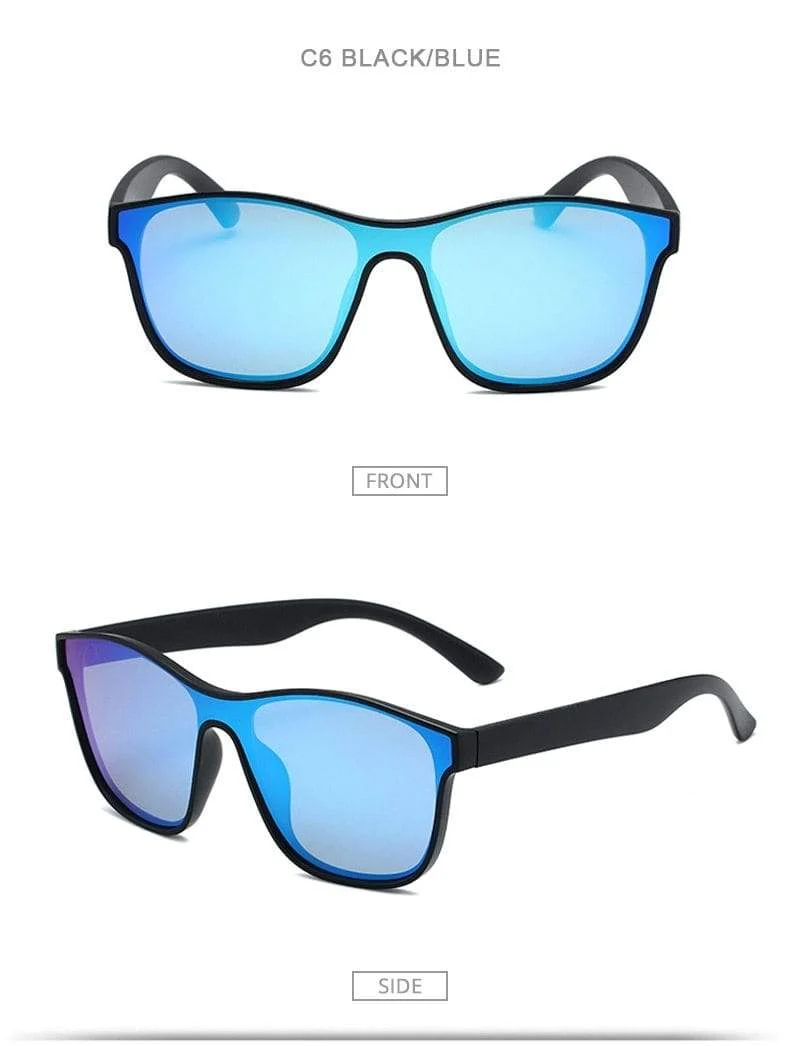 Quadratische polarisierte Sonnenbrille Männer Frauen Fashion Square männliche Sonnenbrille Marke Design einteilige Linse Brille UV400