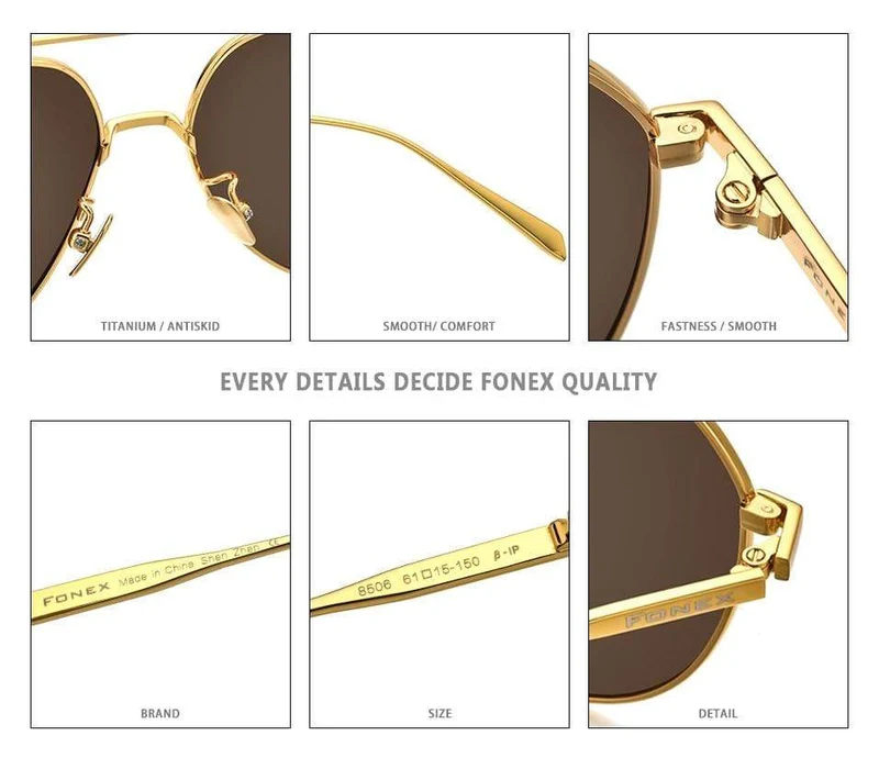 Polarisierte Sonnenbrille aus Titan für Herren, Markendesign, quadratische Sonnenbrille für Männer 2019, neue Modelle zum Autofahren im Freien, UV400-Schutz, 8506