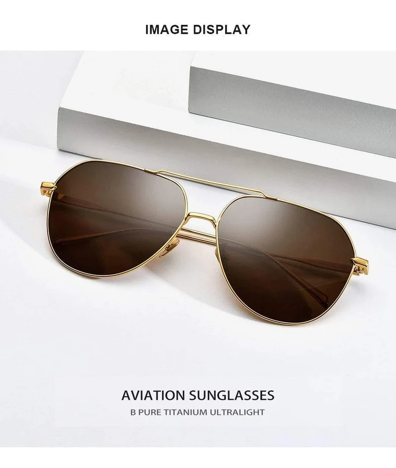 Polarisierte Sonnenbrille aus Titan für Herren, Markendesign, quadratische Sonnenbrille für Männer 2019, neue Modelle zum Autofahren im Freien, UV400-Schutz, 8506