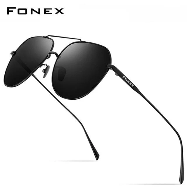 Polarisierte Sonnenbrille aus Titan für Herren, Markendesign, quadratische Sonnenbrille für Männer 2019, neue Modelle zum Autofahren im Freien, UV400-Schutz, 8506