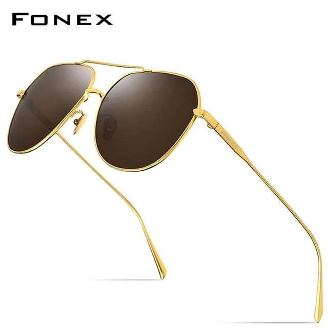 Polarisierte Sonnenbrille aus Titan für Herren, Markendesign, quadratische Sonnenbrille für Männer 2019, neue Modelle zum Autofahren im Freien, UV400-Schutz, 8506