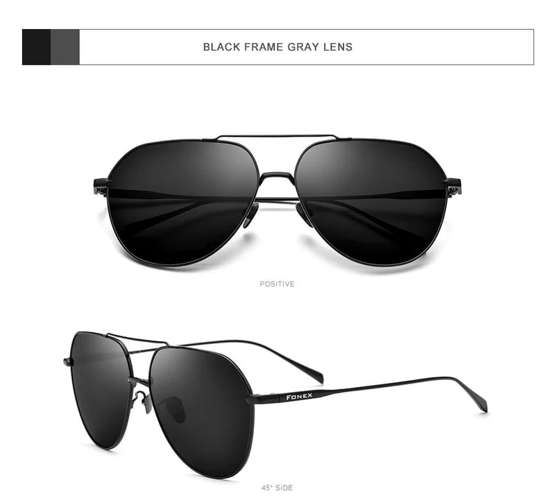 Polarisierte Sonnenbrille aus Titan für Herren, Markendesign, quadratische Sonnenbrille für Männer 2019, neue Modelle zum Autofahren im Freien, UV400-Schutz, 8506
