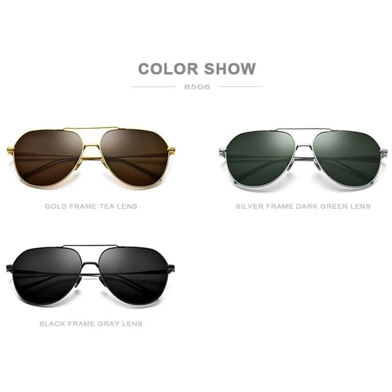 Polarisierte Sonnenbrille aus Titan für Herren, Markendesign, quadratische Sonnenbrille für Männer 2019, neue Modelle zum Autofahren im Freien, UV400-Schutz, 8506