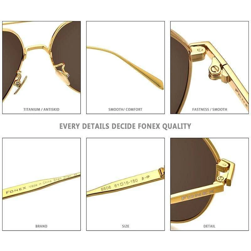 Polarisierte Sonnenbrille aus Titan für Herren, Markendesign, quadratische Sonnenbrille für Männer 2019, neue Modelle zum Autofahren im Freien, UV400-Schutz, 8506