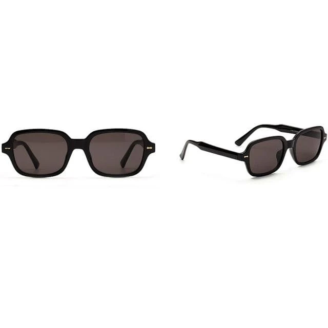 Mode Unisex Square Sonnenbrille Männer Frauen Mode Kleiner Rahmen Gelbe Sonnenbrille Weiblich Retro Niet Brille UV400 O403