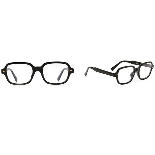 Mode Unisex Square Sonnenbrille Männer Frauen Mode Kleiner Rahmen Gelbe Sonnenbrille Weiblich Retro Niet Brille UV400 O403