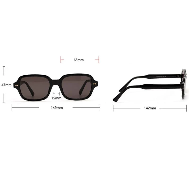 Mode Unisex Square Sonnenbrille Männer Frauen Mode Kleiner Rahmen Gelbe Sonnenbrille Weiblich Retro Niet Brille UV400 O403