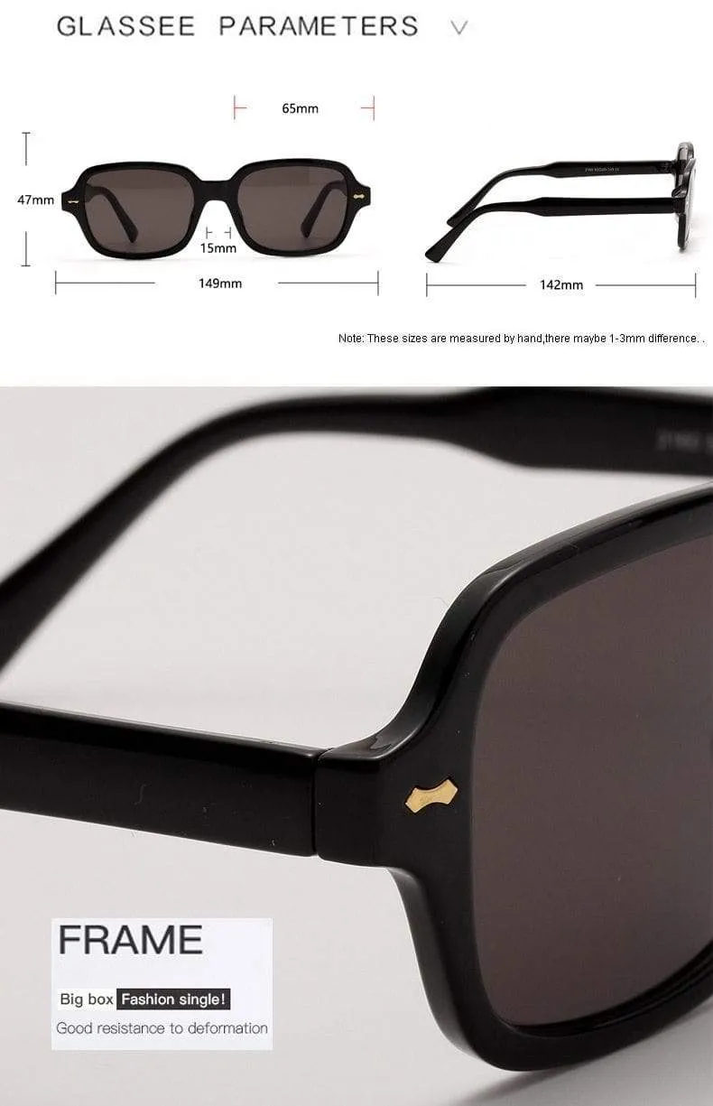 Mode Unisex Square Sonnenbrille Männer Frauen Mode Kleiner Rahmen Gelbe Sonnenbrille Weiblich Retro Niet Brille UV400 O403