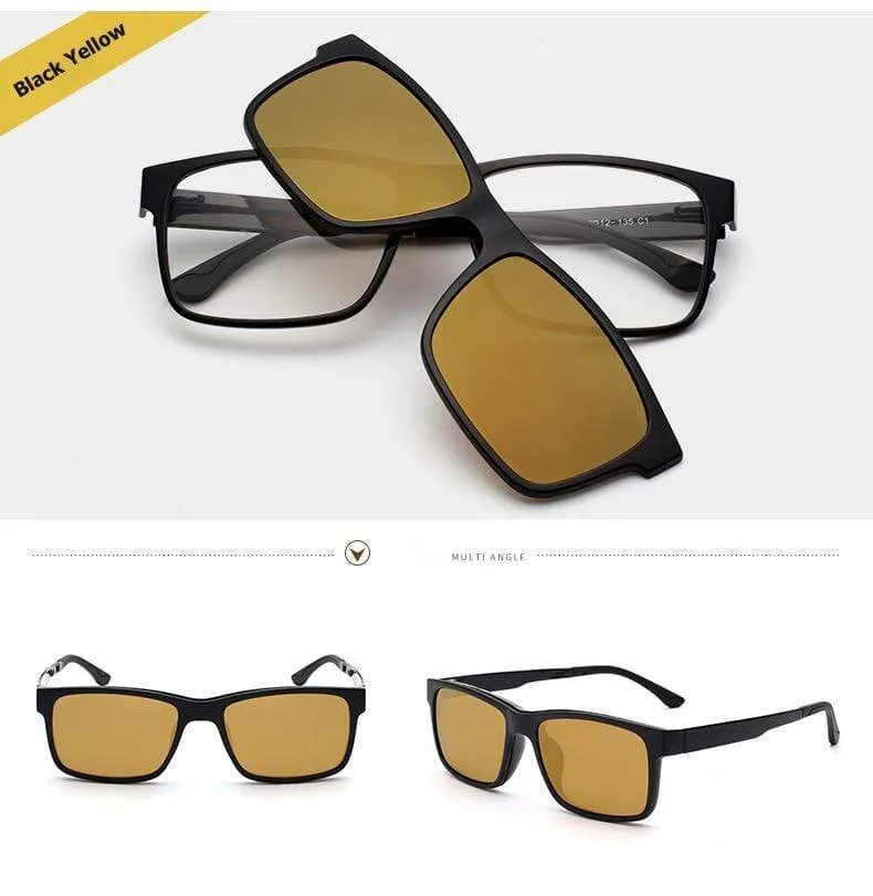 Polarisierte Magnetclip Brille Rahmen Männer Frauen Myopie Brille Optische Sonnenbrille Brille