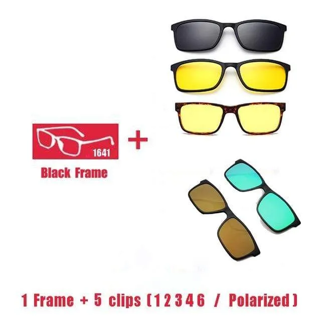 Polarisierte Magnetclip Brille Rahmen Männer Frauen Myopie Brille Optische Sonnenbrille Brille
